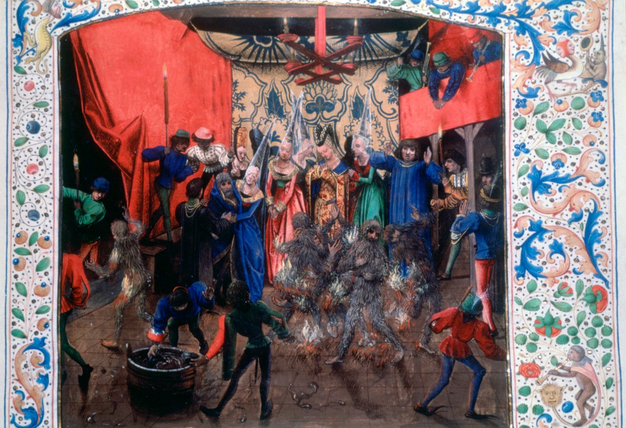 Ples hořících mužů, 1393. c1470 od Unbekannt