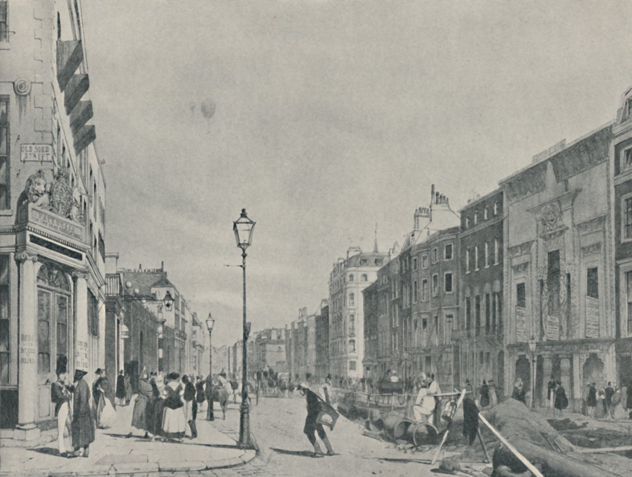 Balóny nad Piccadilly, 1842, 1920 od Unbekannt