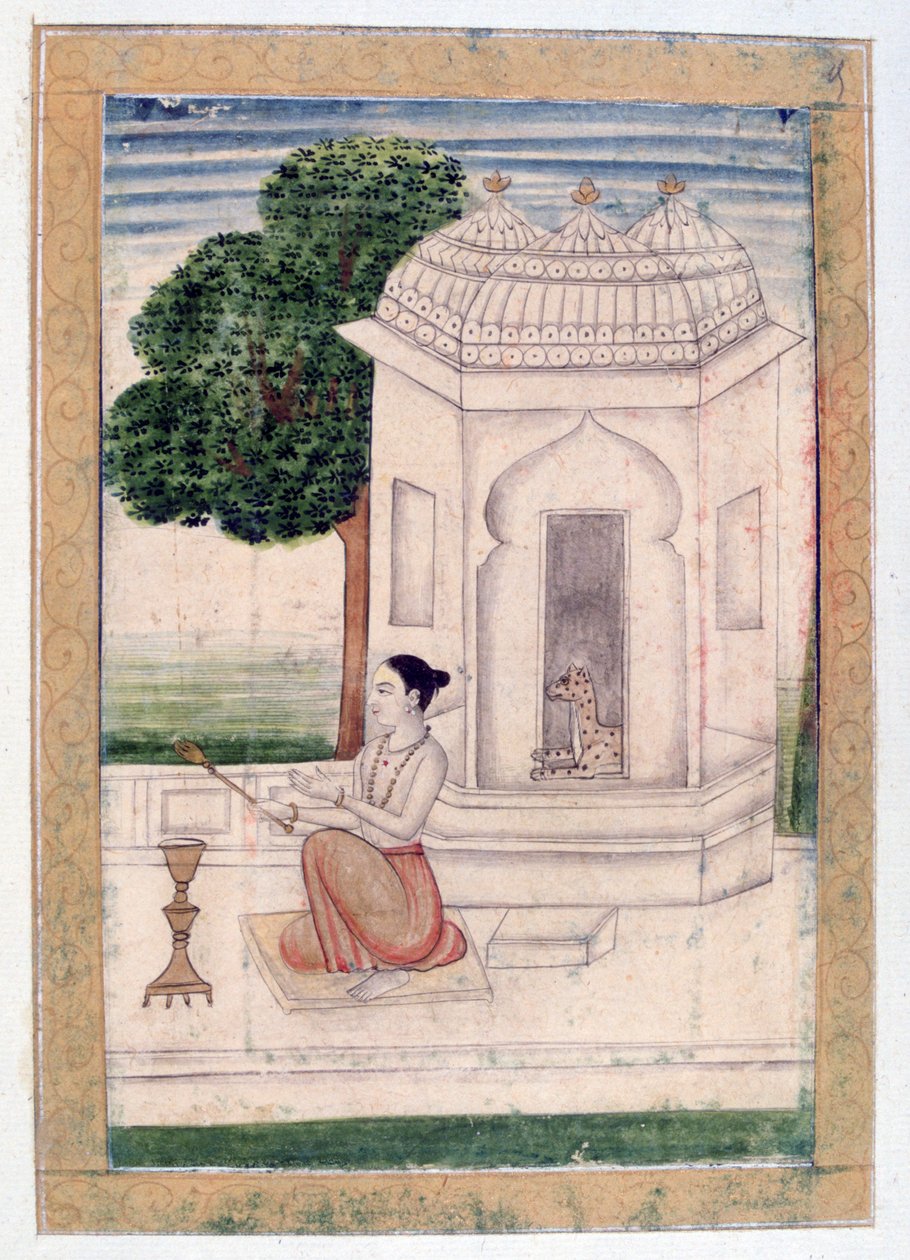 Bengali Ragini, Ragamala Album, School of Rajasthan, 19. století od Unbekannt