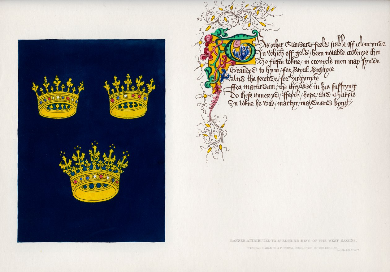 Prapor a báseň, 15. století, 1840 od Unbekannt