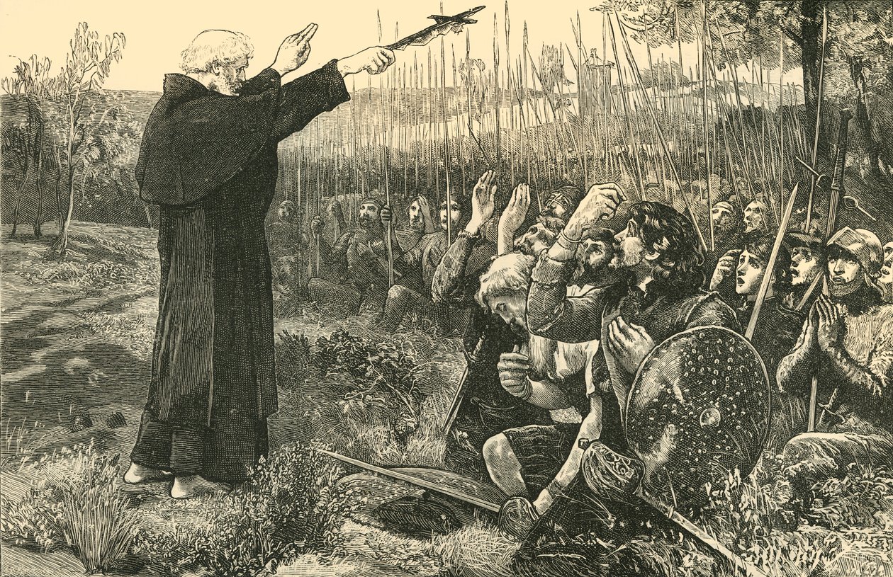 Bannockburn: The Abbot of Inchaffray Blessing The Scots Before The Battle, 1314, 1890. od Unbekannt