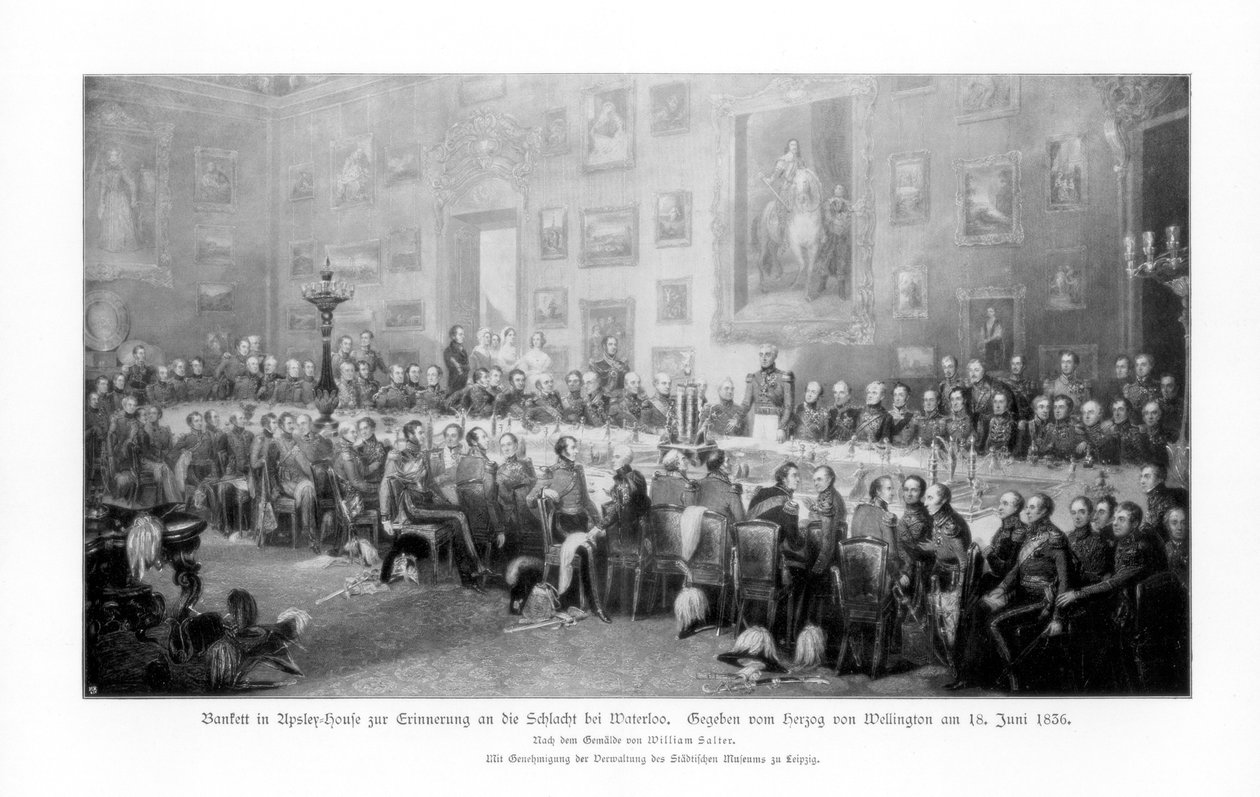 Banket připomínající vítězství u Waterloo, 1836 1900 od Unbekannt