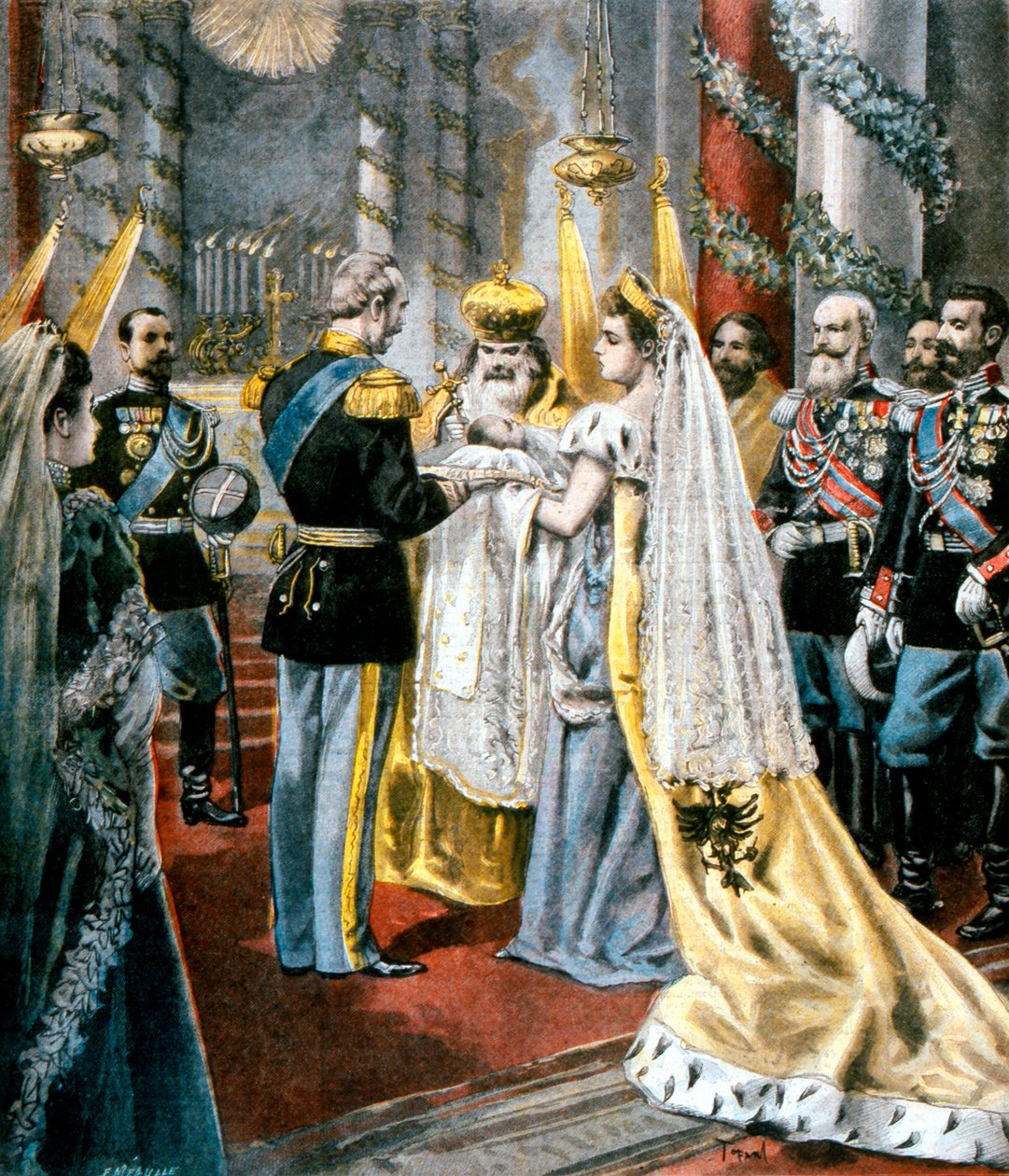 Křest velkovévodkyně Tatiany, dcery ruského Mikuláše II., 1897 od Unbekannt