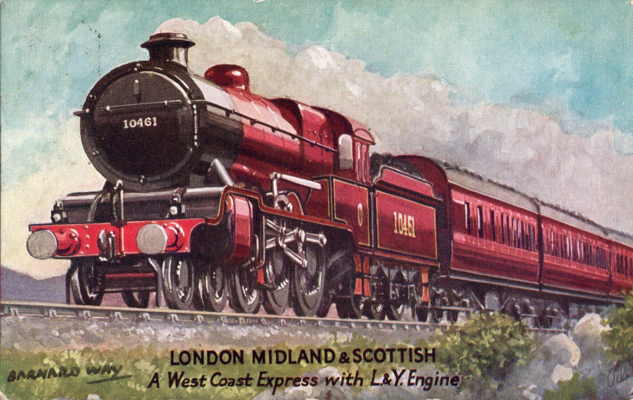 Barnard Way - London Midland & Scottish, West Coast Express s L&Y Engine, 1933. od Unbekannt