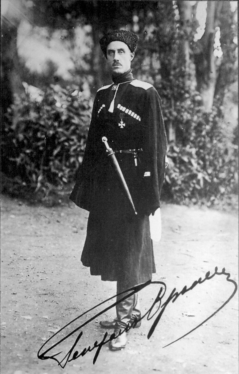 Baron Pyotr Nikolajevič Wrangel, bílý generál ruské občanské války, 1919. od Unbekannt