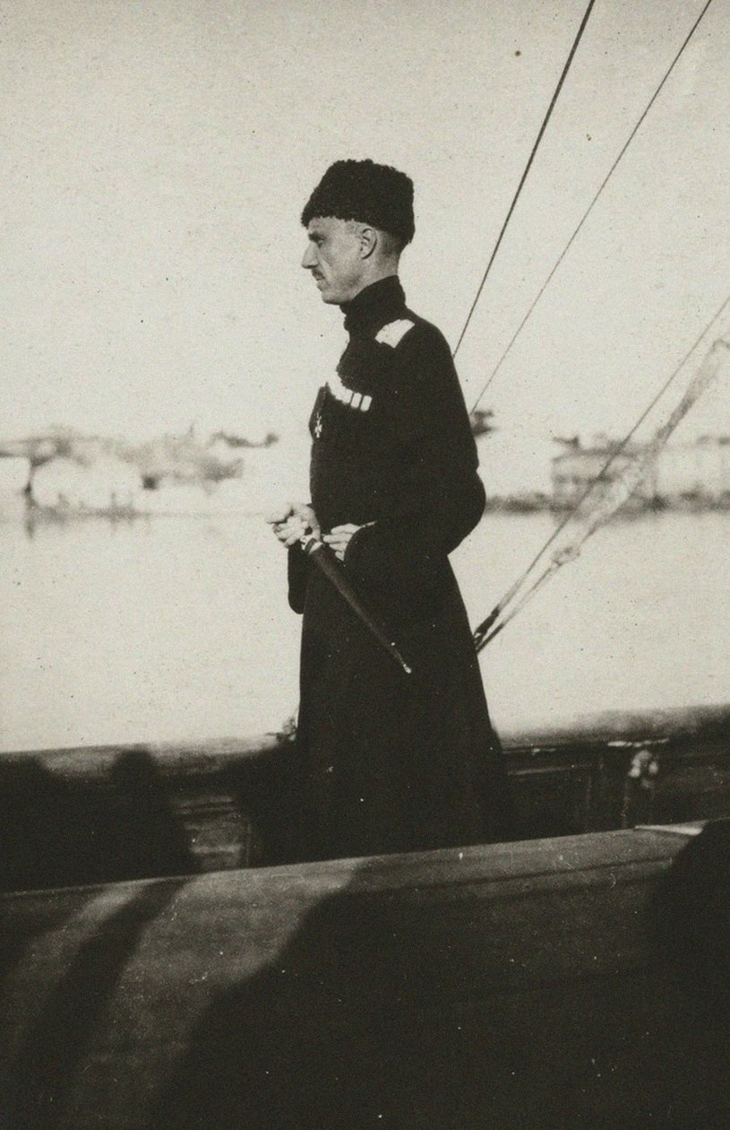 Baron Pyotr Nikolajevič Wrangel na jachtě Lucullus. Lemnos, 1921. od Unbekannt