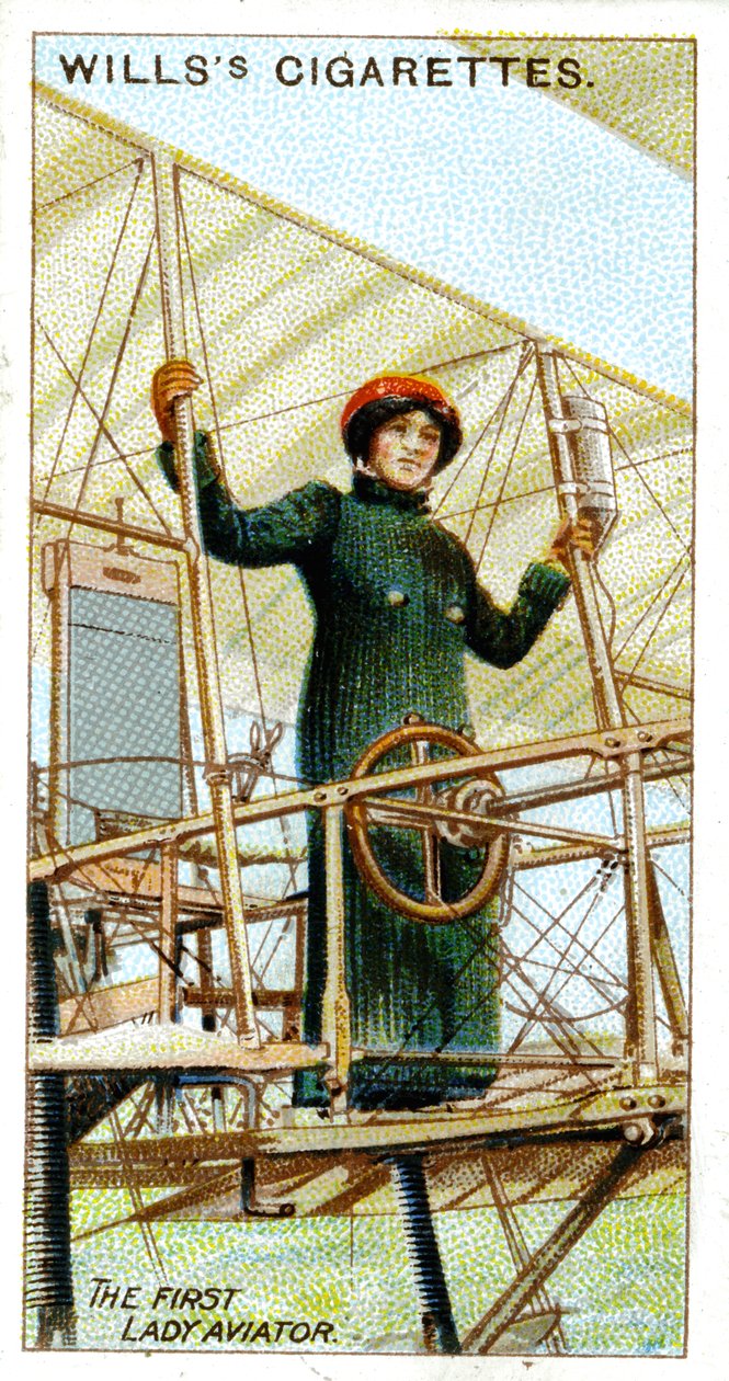 Baronka Raymonde Delaroche, první žena s pilotním průkazem, 1909 od Unbekannt