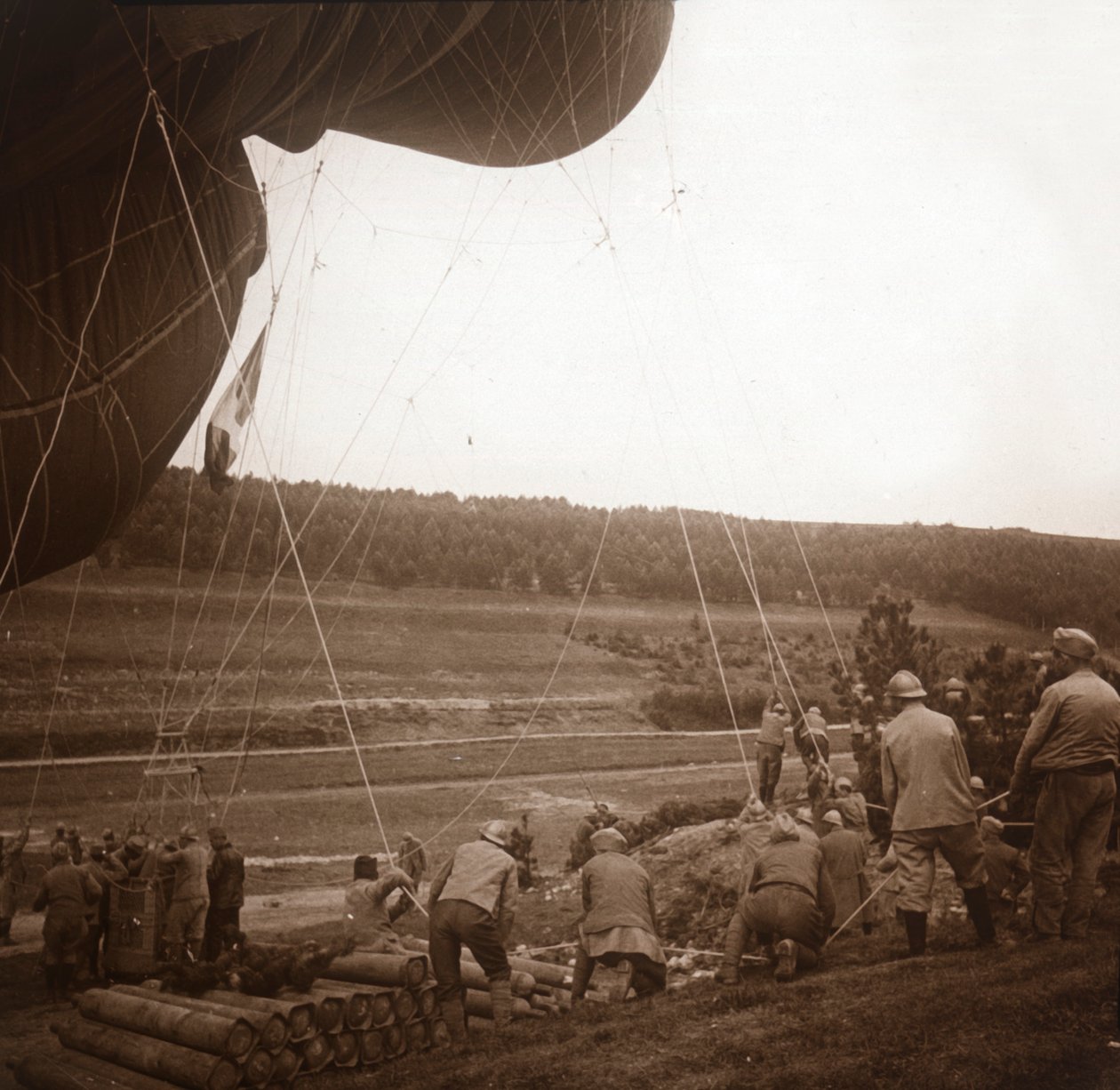 Přehradní balón, Genicourt, severní Francie, c1914-c1918 od Unbekannt