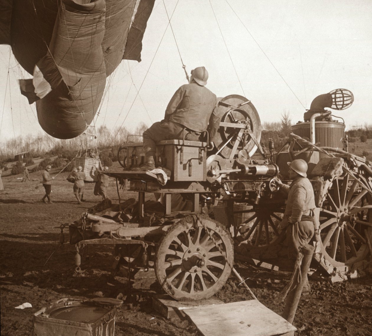 Přehradní balón, Genicourt, severní Francie, c1914-c1918 od Unbekannt