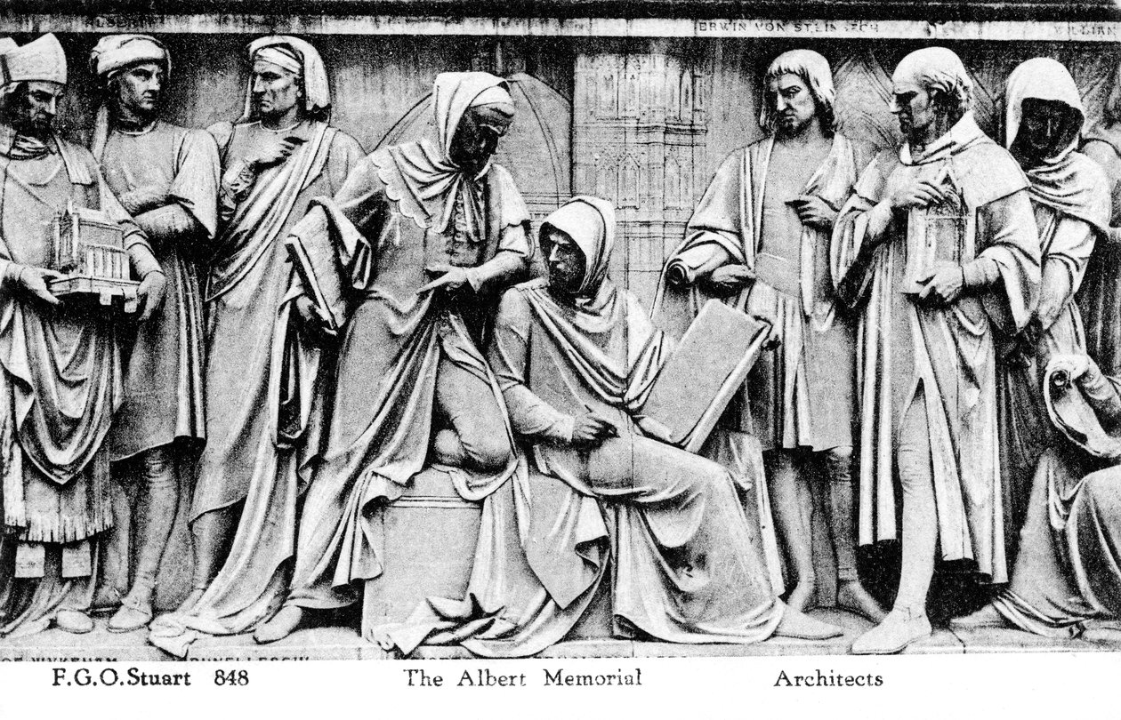 Basreliéf z Albert Memorial, Londýn, počátek 20. století od Unbekannt