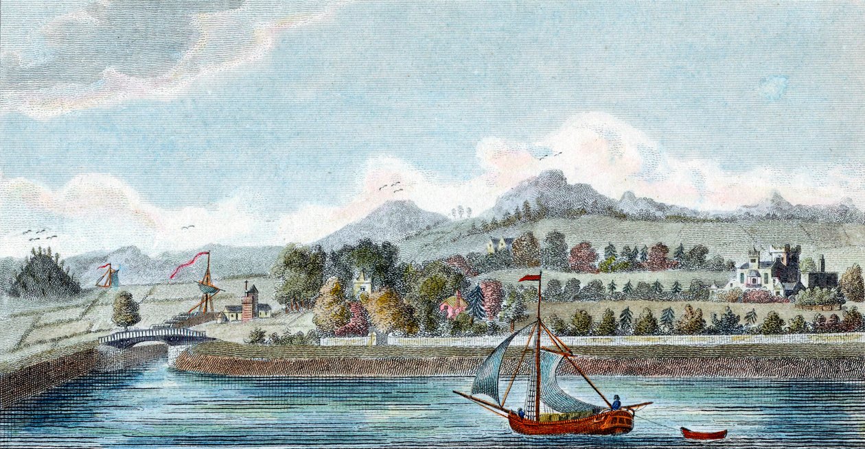 Povodí Caledonian Ship Canal v Muirtown poblíž Inverness, Skotsko, 1822 od Unbekannt