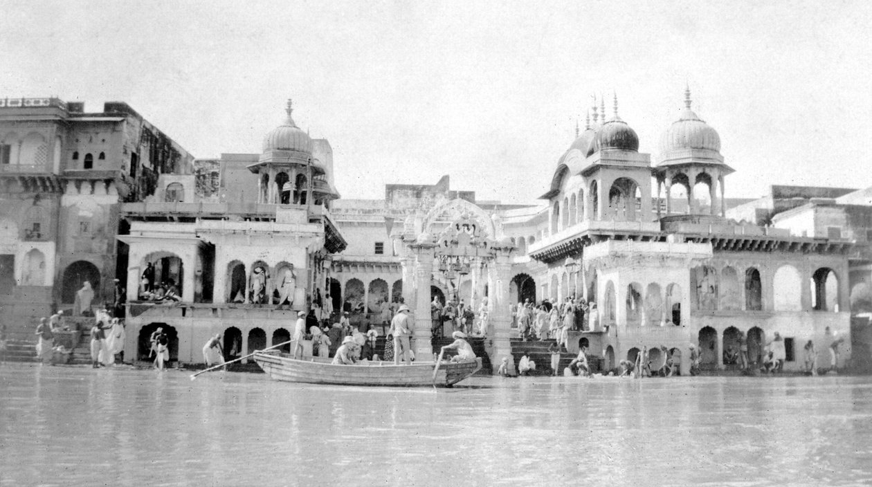 Koupací gháty, Mathura, Indie, 1916-1917 od Unbekannt