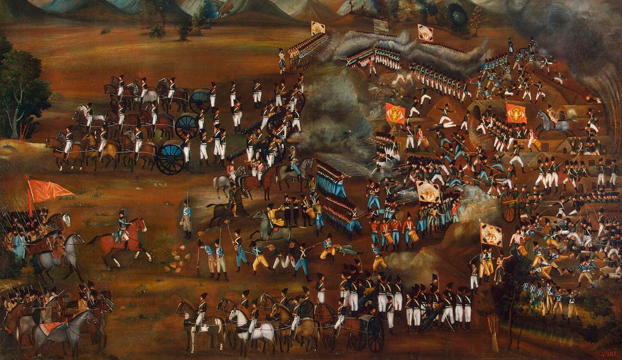 Bitva mezi Peršany a Rusy u Sultanabadu, 13. února 1812 c1815 od Unbekannt