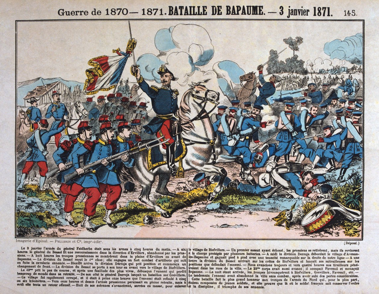 Bitva u Bapaume, francouzsko-pruská válka, 3. ledna 1871 od Unbekannt