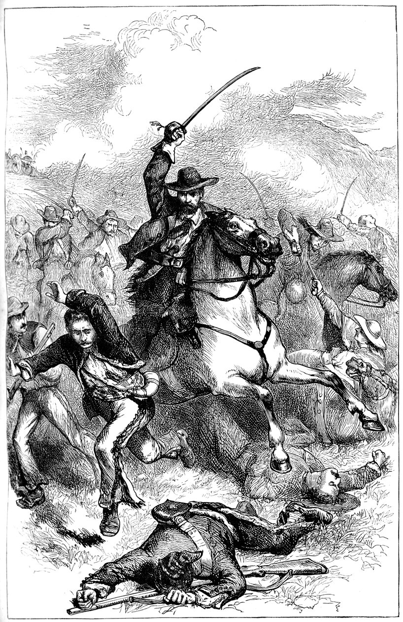 Bitva u Buena Vista, Mexiko, 1847 c1880 od Unbekannt