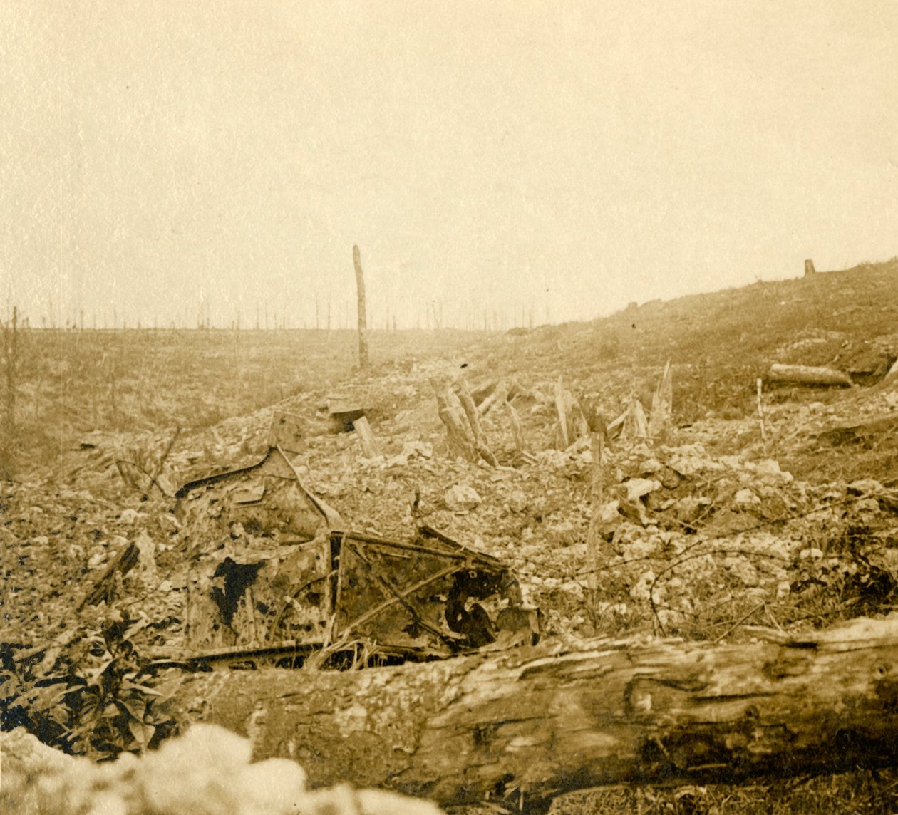 Battlefield, Bezonvaux, Verdun, severní Francie, c1914-c1918 od Unbekannt