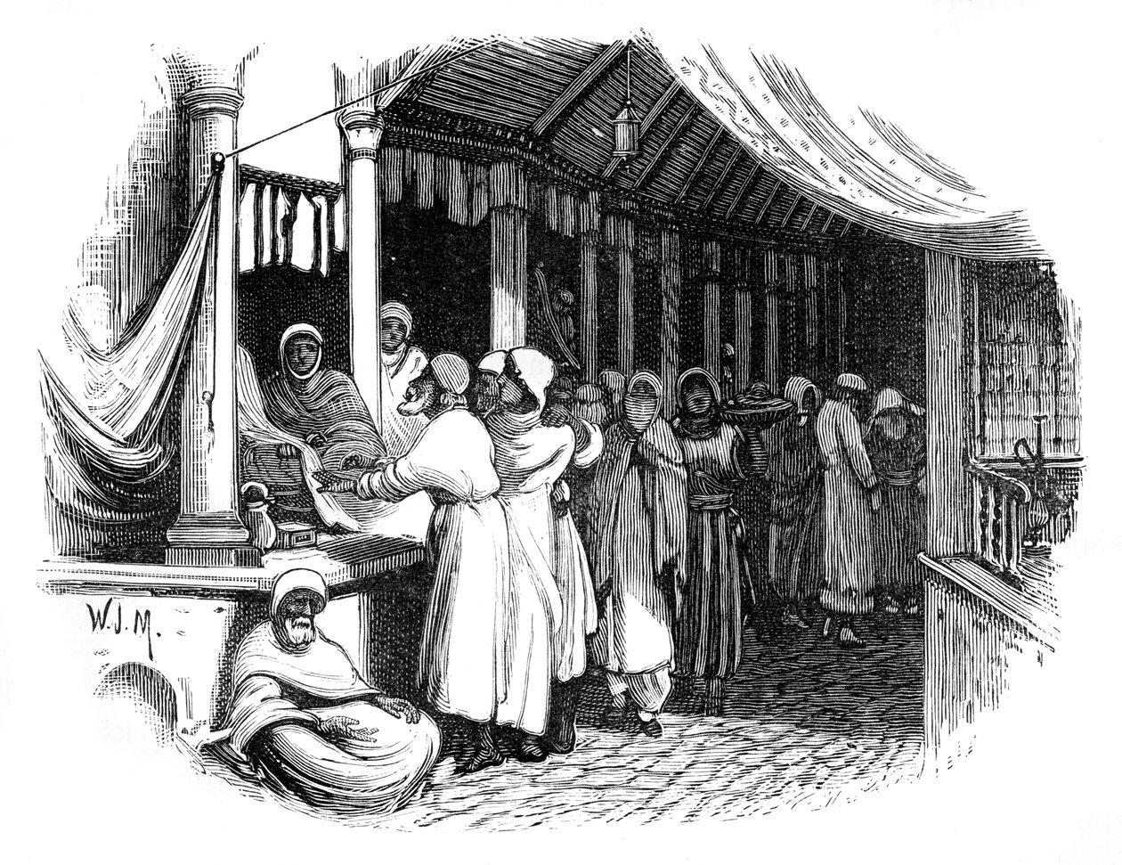 Bazar v Konstantinopoli, c1888 od Unbekannt