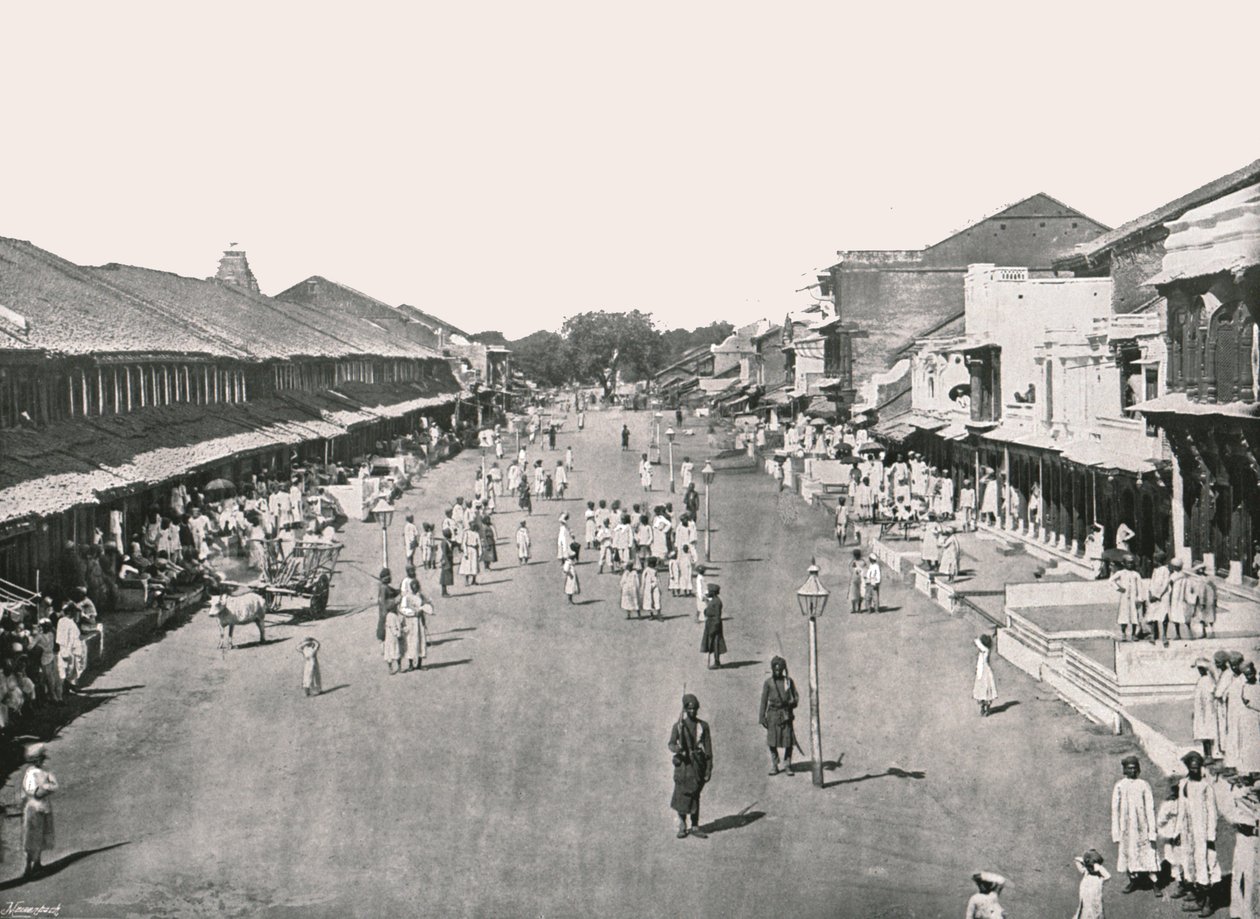 Bazarová scéna, rodná čtvrť, Kalkata, Indie, 1895. od Unbekannt