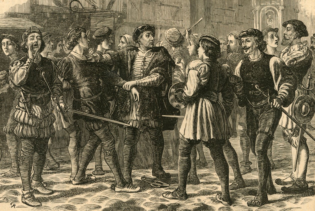 Začátek nepokojů v Cheapside, 1897. od Unbekannt