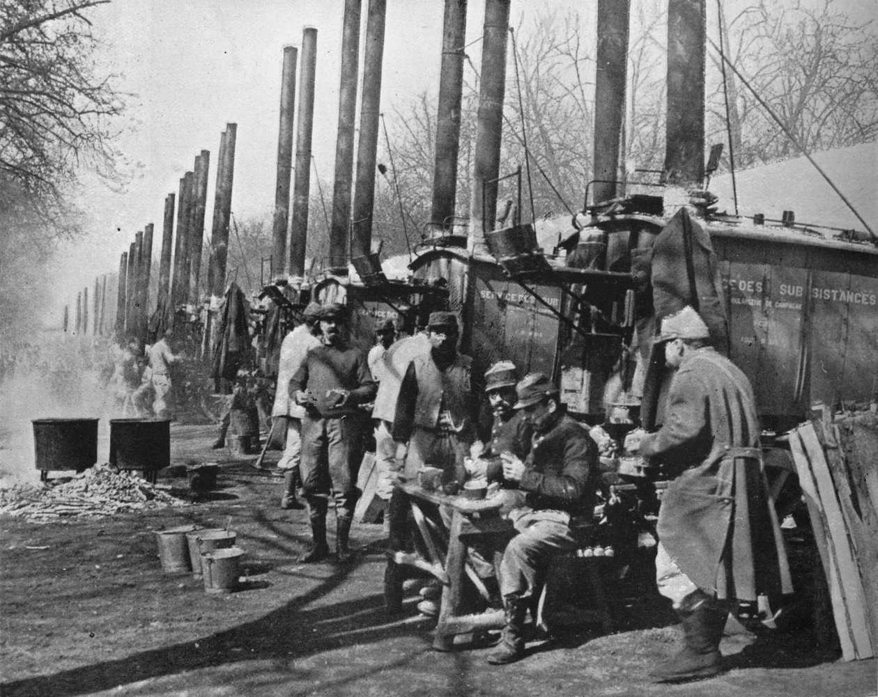 Za francouzskými liniemi, polní kuchyně připojené k francouzské armádě, 1915 od Unbekannt