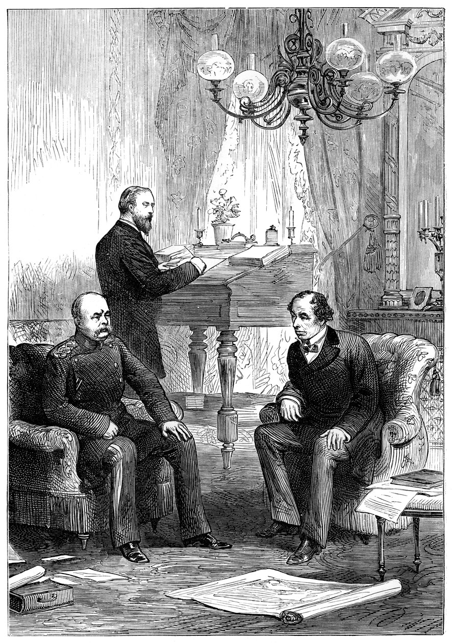 Benjamin Disraeli 1804-1881 setkání s Otto von Bismarckem 1815-1898, Berlín, 1878 od Unbekannt