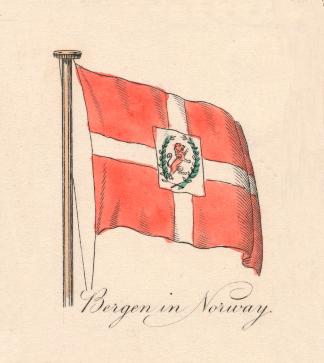 Bergen v Norsku, 1838 od Unbekannt
