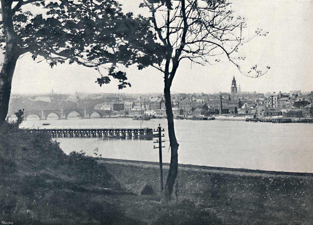 Berwick - Ze Spittalu, ukazuje Berwick Bridge, 1895 od Unbekannt