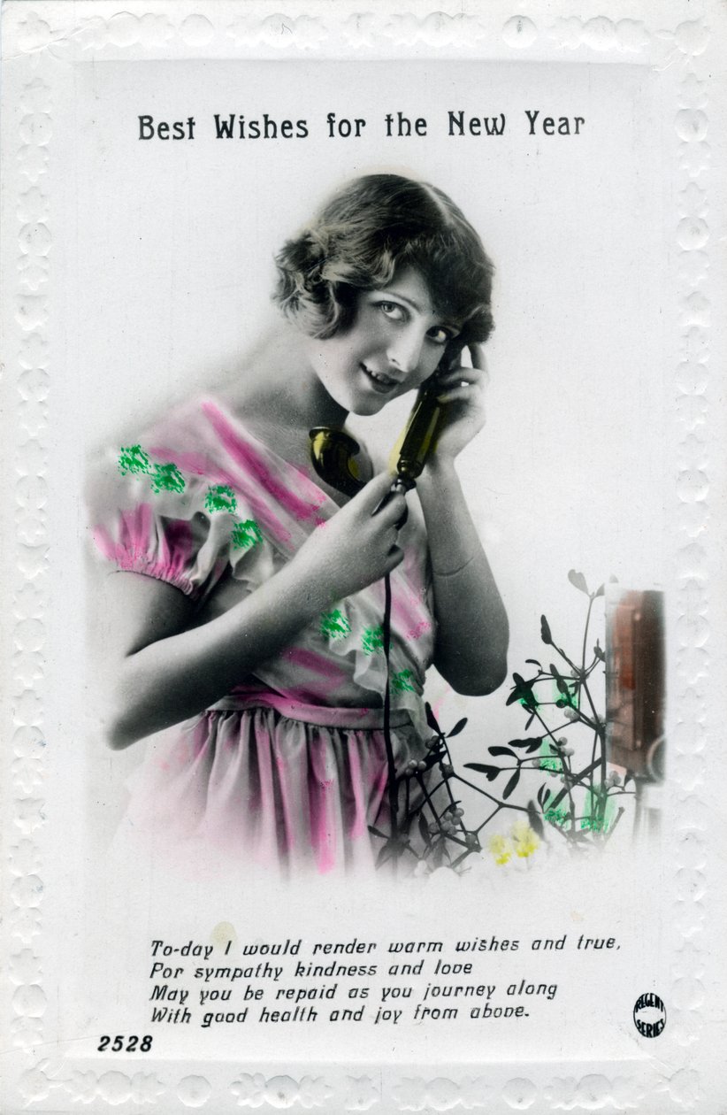 Všechno nejlepší do nového roku, blahopřání, c1920 od Unbekannt