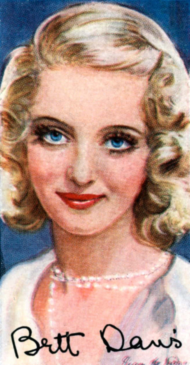 Bette Davis, 1908-1989, dvojnásobná držitelka Oscara, americká herečka, 20. století od Unbekannt
