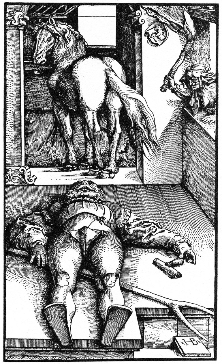 Okouzlený ženich Spící ženich a čarodějka, 1544 1964. od Unbekannt