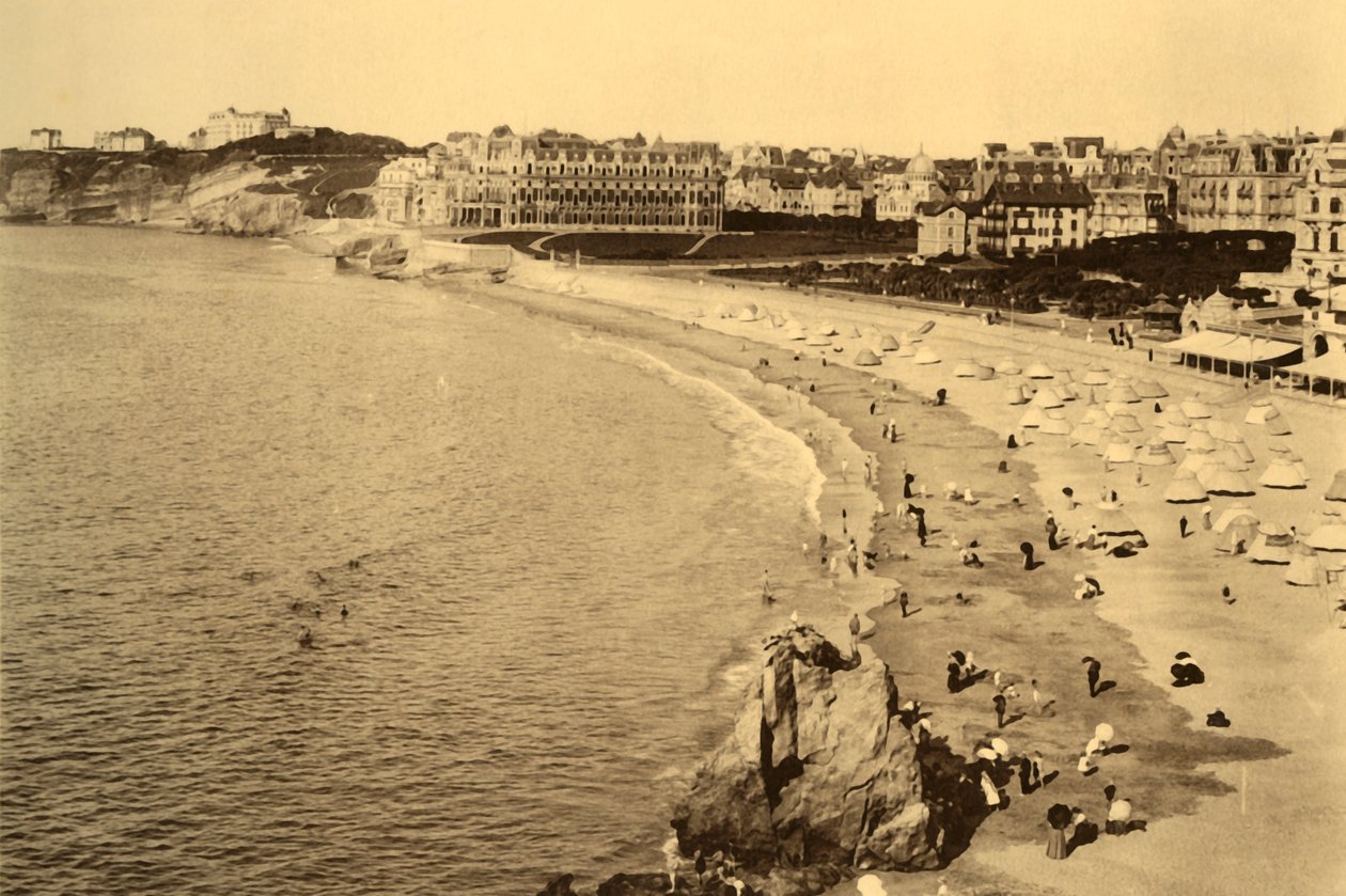 Biarritz - La Grande Plage, c1930. od Unbekannt
