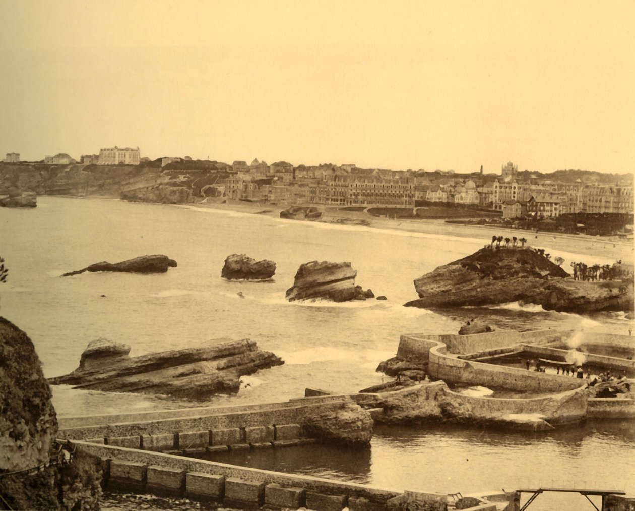Biarritz - Přehled převzatý z Atalaye, c 1930. od Unbekannt