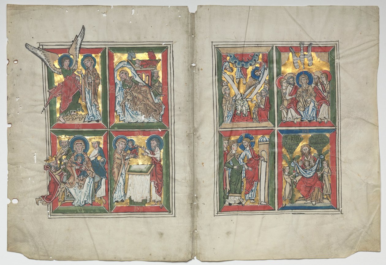 Bifolia s výjevy ze života Kristova, 1230-1240. od Unbekannt