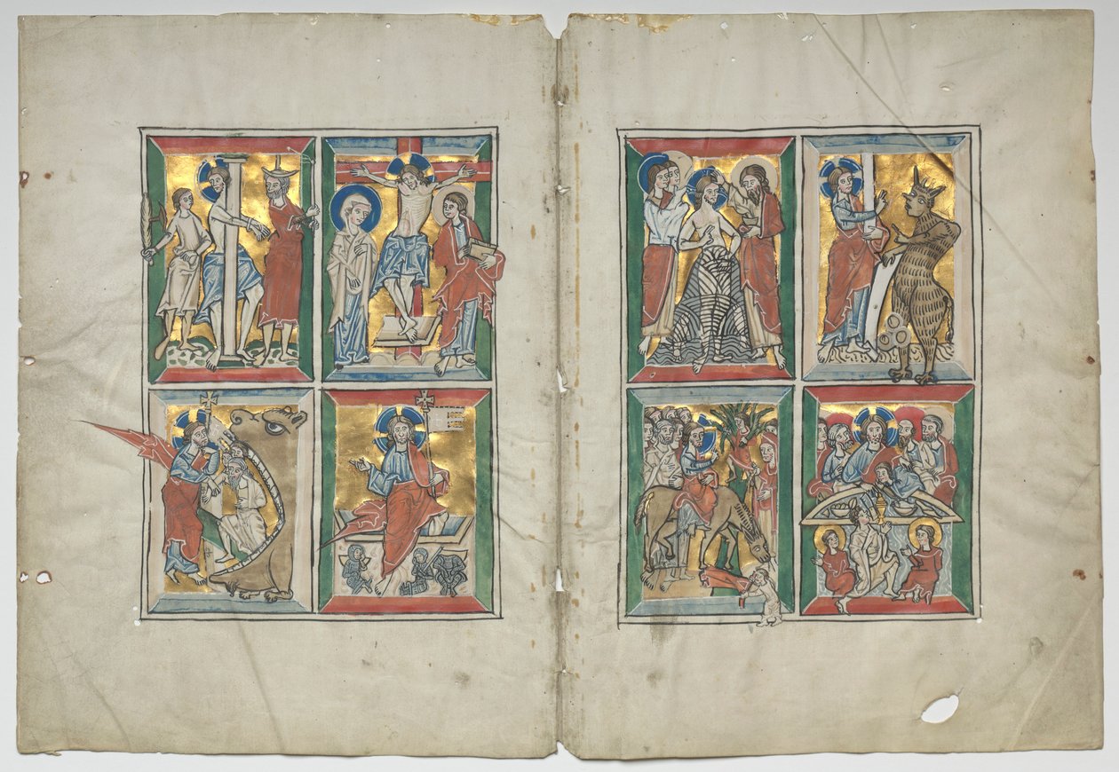 Bifolio s výjevy ze života Kristova, 1230-1240. od Unbekannt