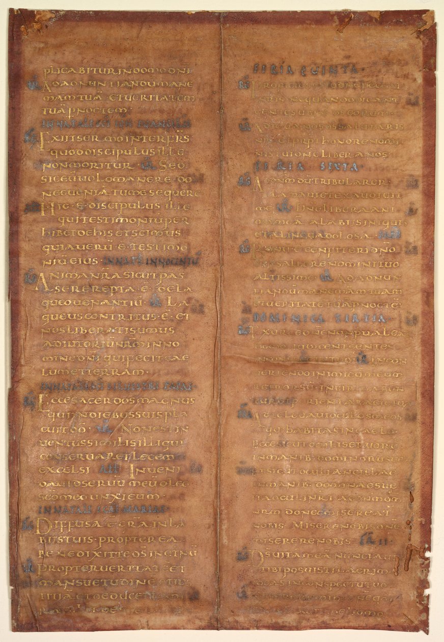 Bifolium vyříznuté z karolínského gradual recto, c. 830-860. od Unbekannt