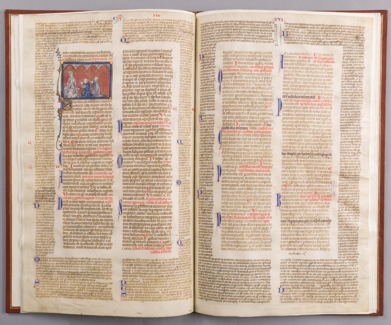 Bifolium s Decretals of Gratian, francouzština, ca. 1290. od Unbekannt