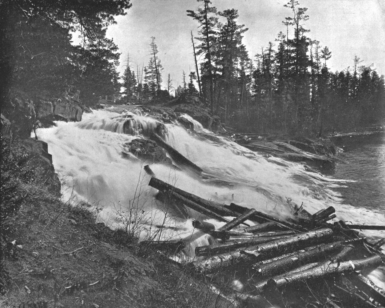 Big Falls, Peshtigo River, Wisconsin, USA, c1900. od Unbekannt