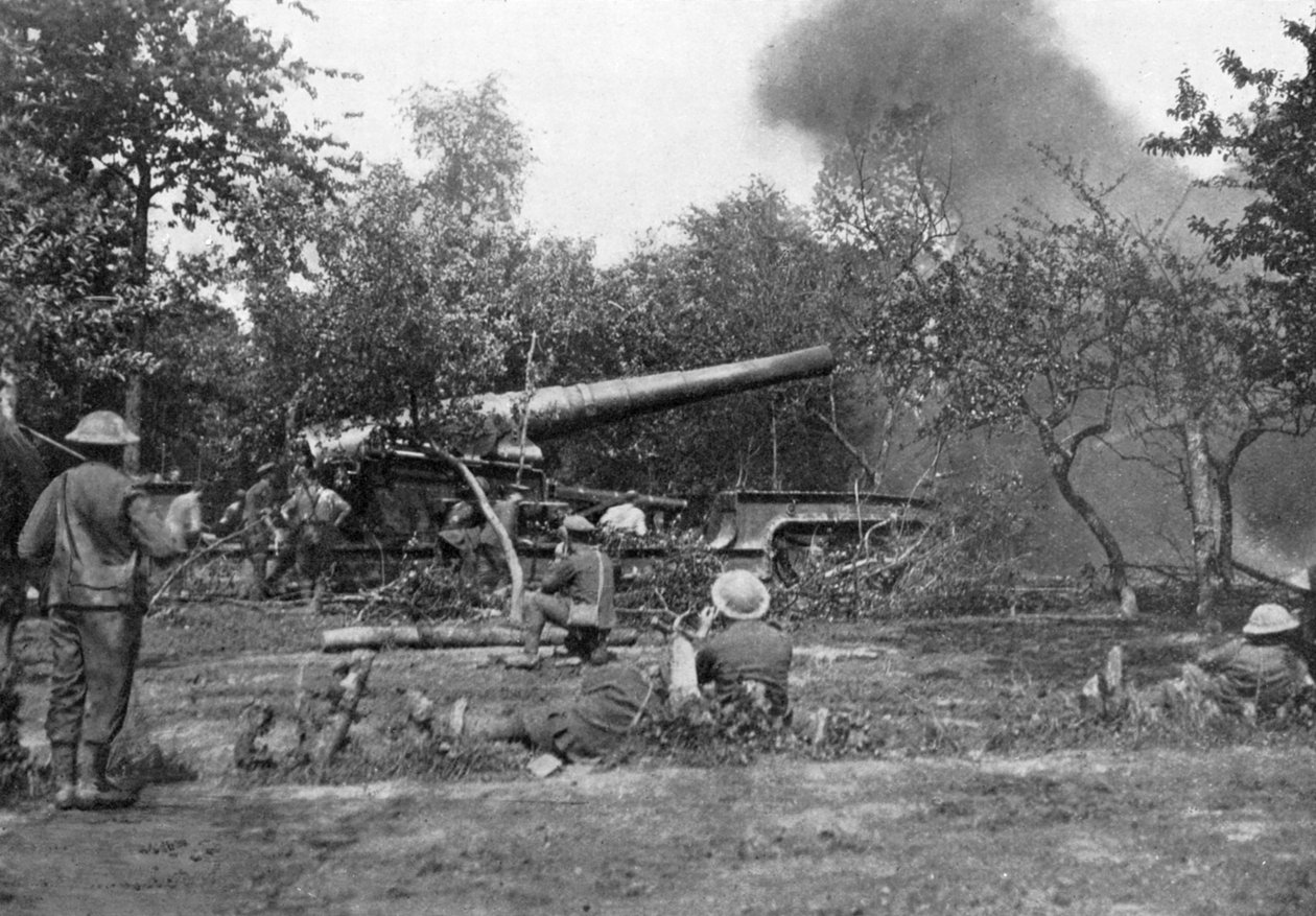 Velká železniční střelba během postupu na západ, první světová válka, 1914-1918, c1920 od Unbekannt