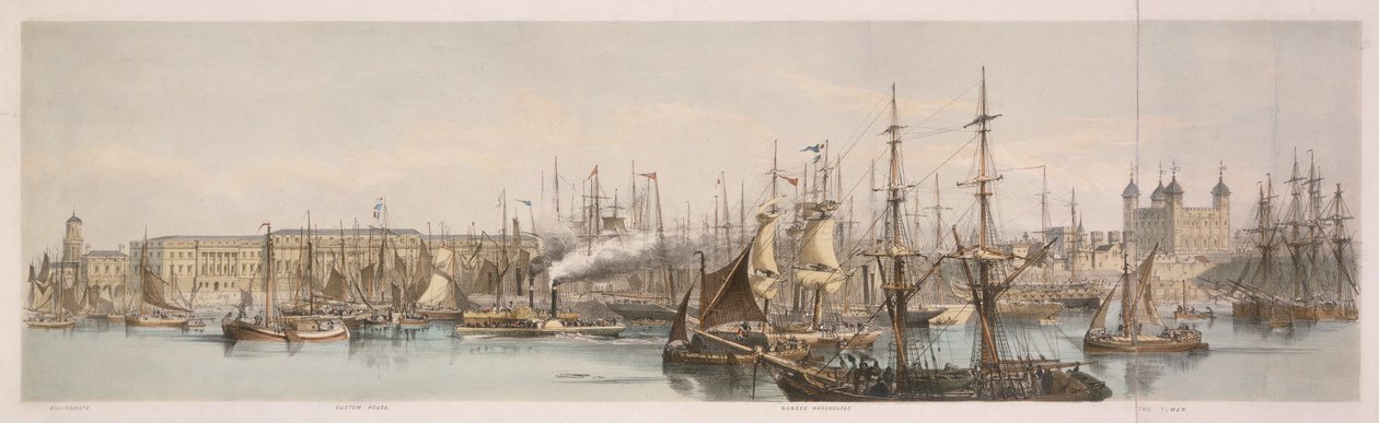 Billingsgate, Custom House a Tower of London od Unbekannt