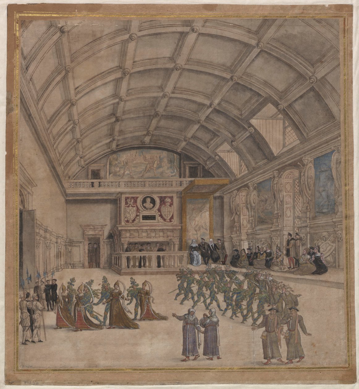 Palác Binche během oslav v srpnu 1549, 1549. od Unbekannt