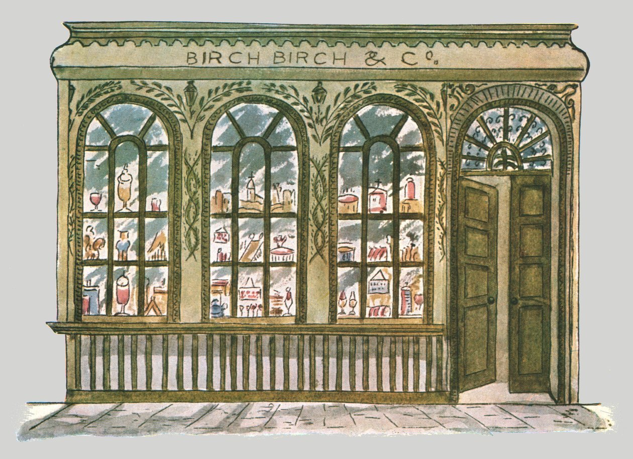 Před obchodem Birchs, City of London, 1928. od Unbekannt