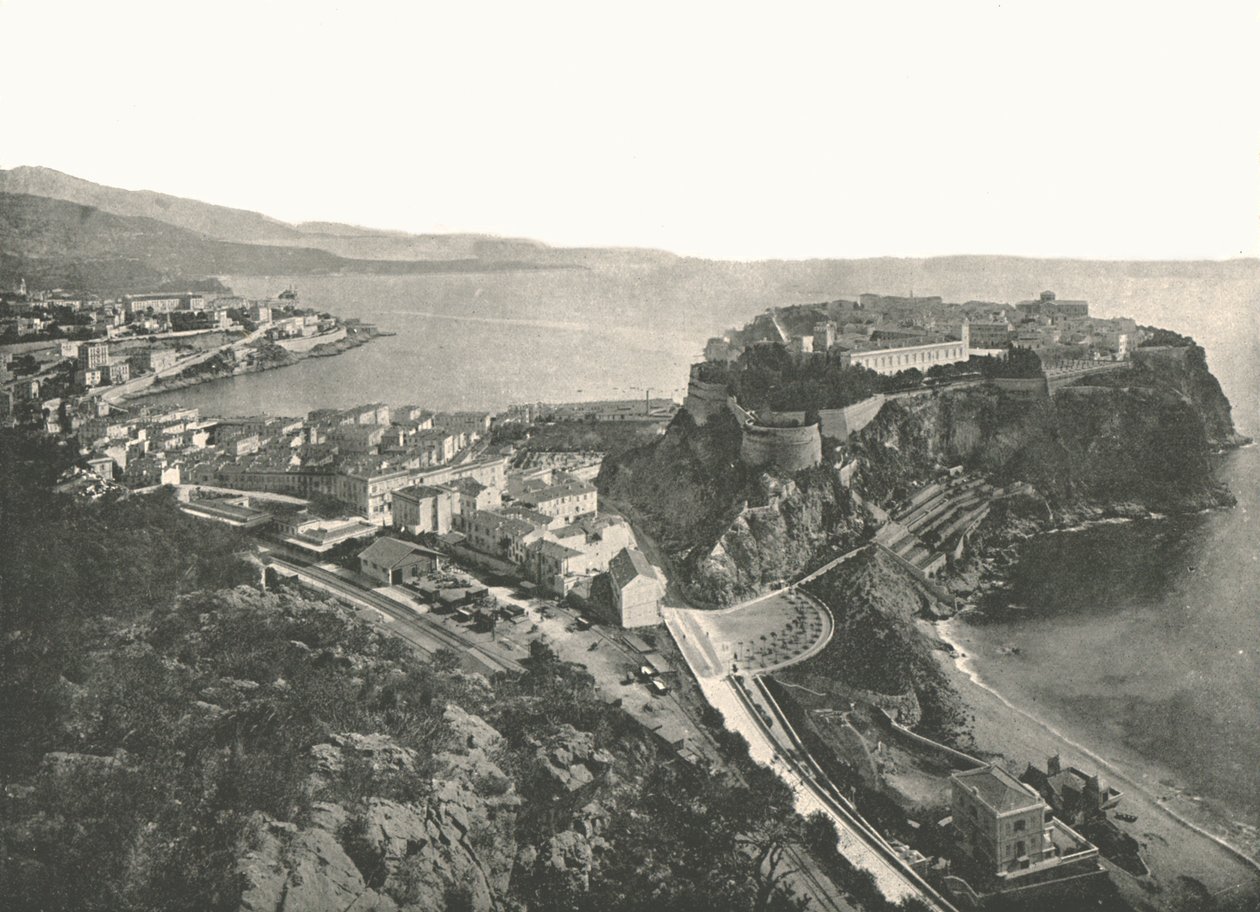 Pohled z ptačí perspektivy, Monte Carlo, Monako, 1895. od Unbekannt
