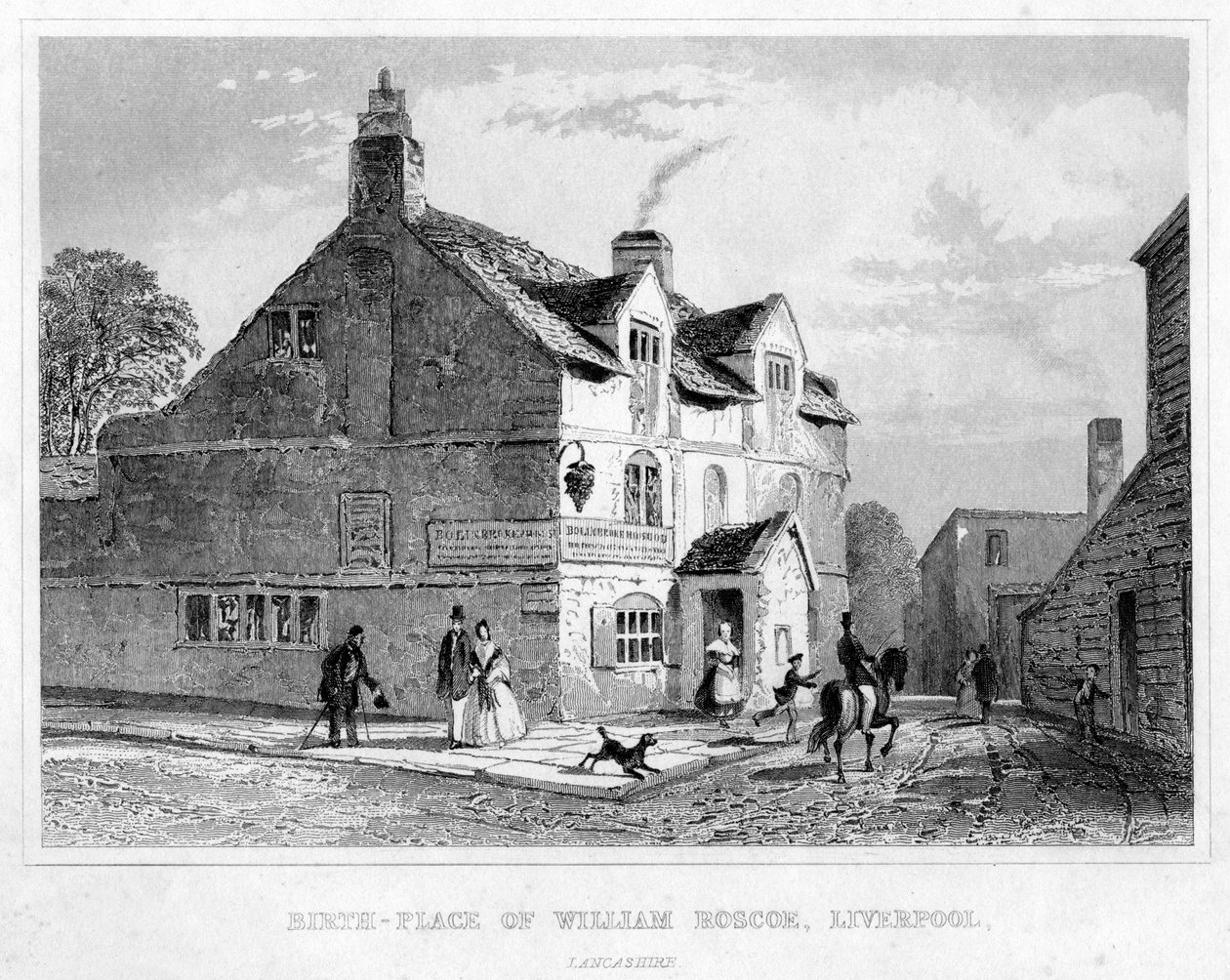 Místo narození Williama Roscoe, Liverpool, Lancashire, 19. století od Unbekannt