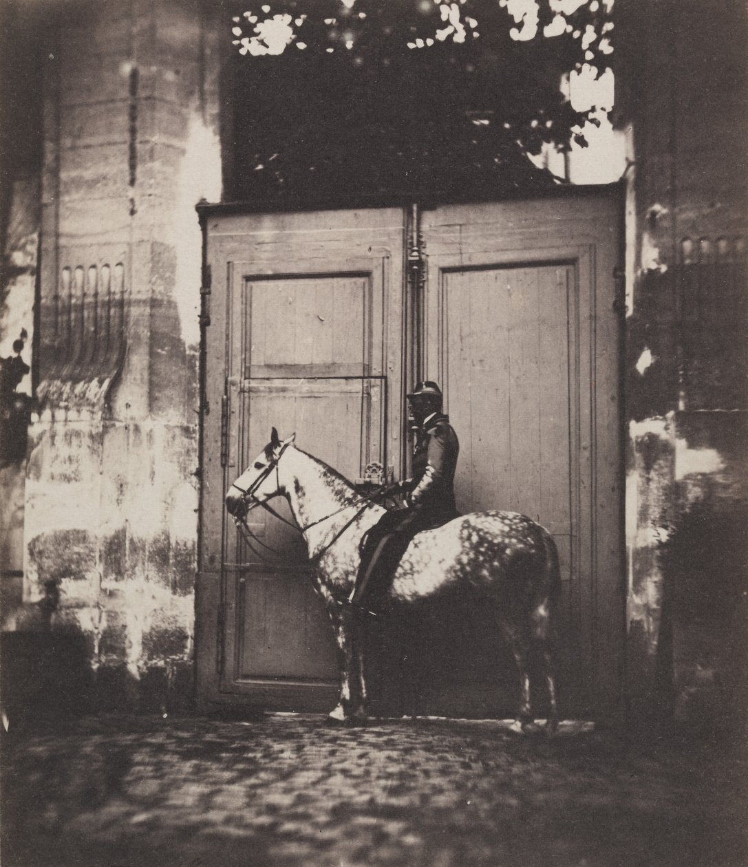 Černý jezdec před dveřmi, c. 1855. od Unbekannt