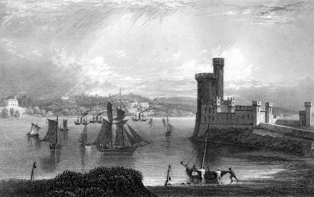 Blackrock Castle, poblíž Corku, c19. století od Unbekannt