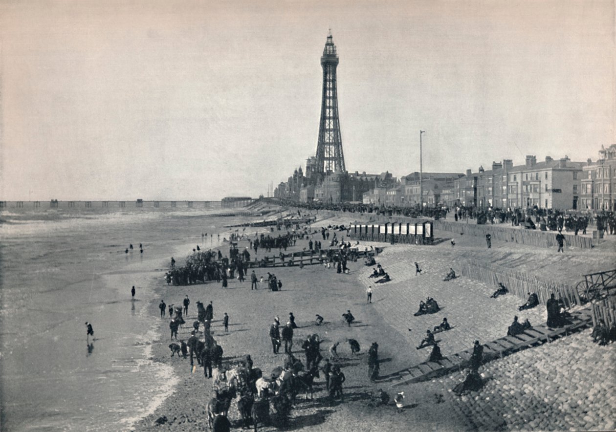 Blackpool - Pohled zepředu, ukazující věž, 1895 od Unbekannt