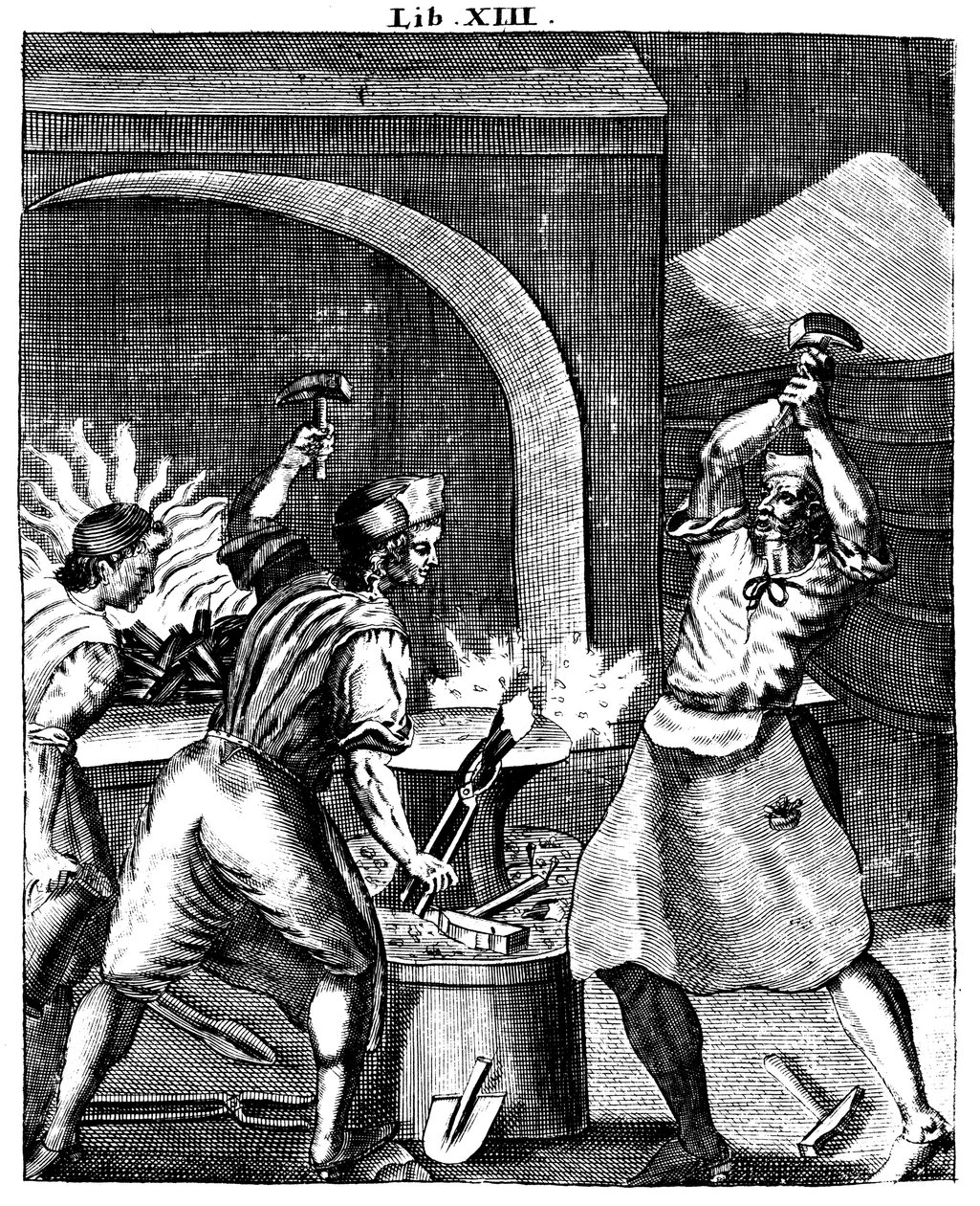 Kováři při práci, 1715 od Unbekannt