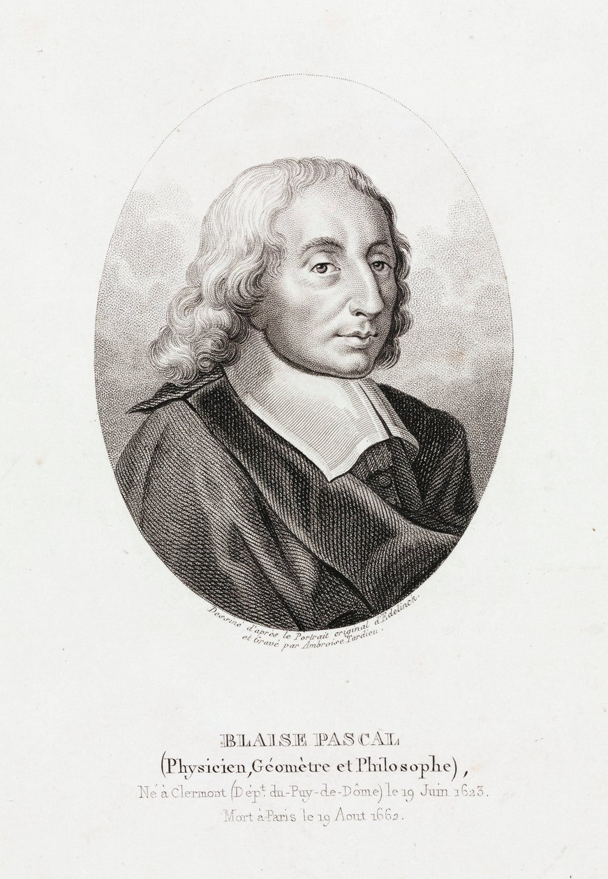 Blaise Pascal, francouzský matematik, fyzik a teolog, c 1660 od Unbekannt