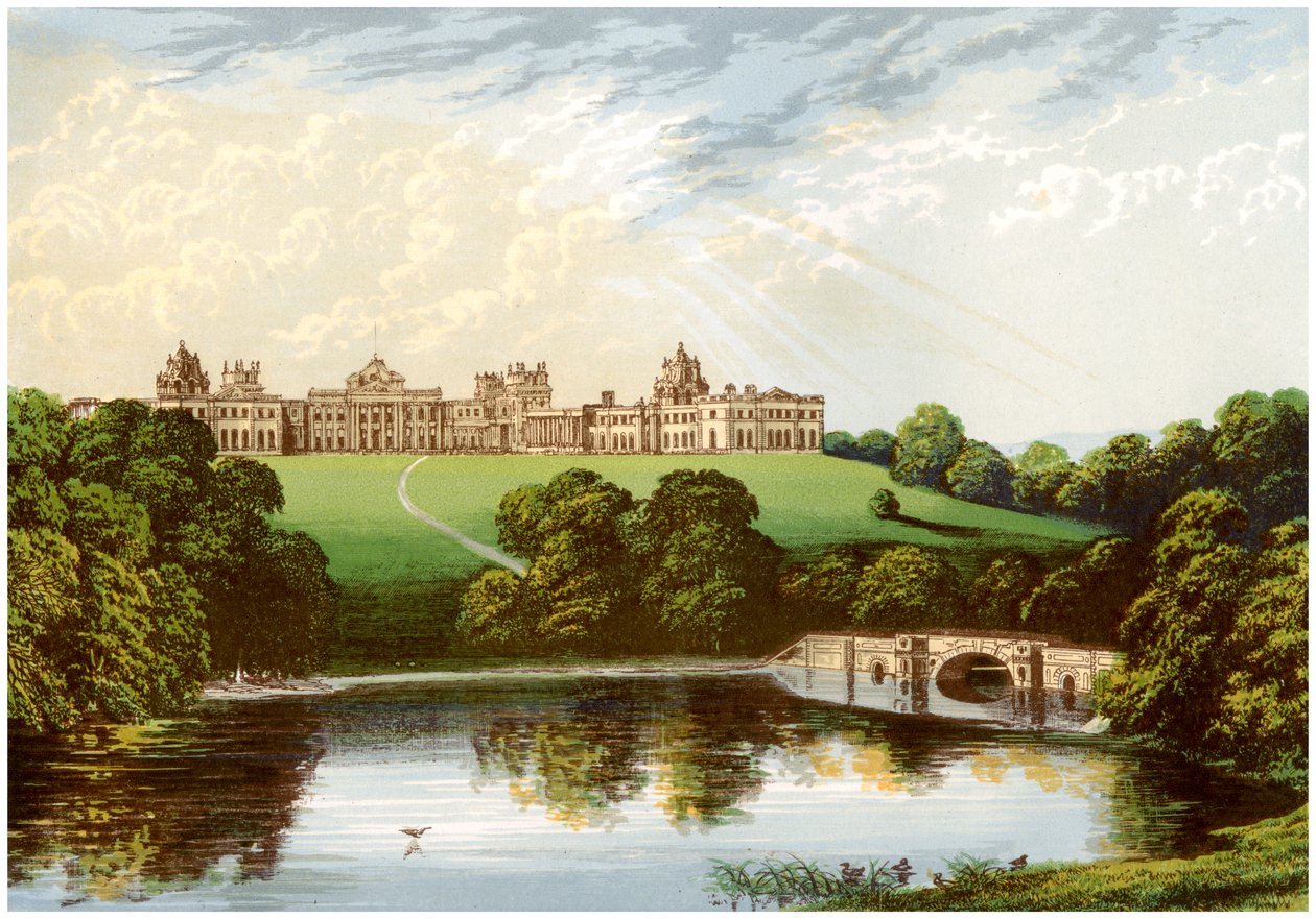 Blenheim Palace, Oxfordshire, domov vévody z Marlborough, c1880 od Unbekannt
