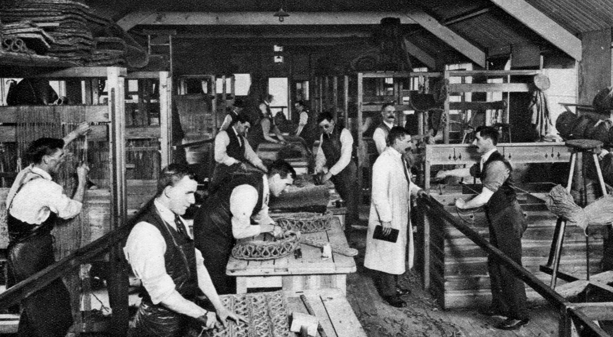 Výrobci slepých rohoží v St Dunstans, Londýn, 1926-1927 od Unbekannt